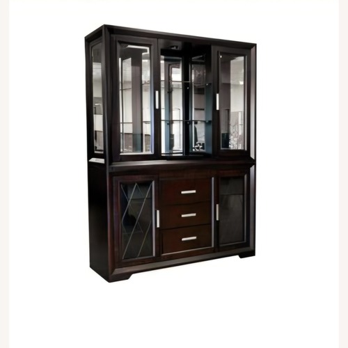 Used Modern Dark Brown Dining Hutch for sale on AptDeco