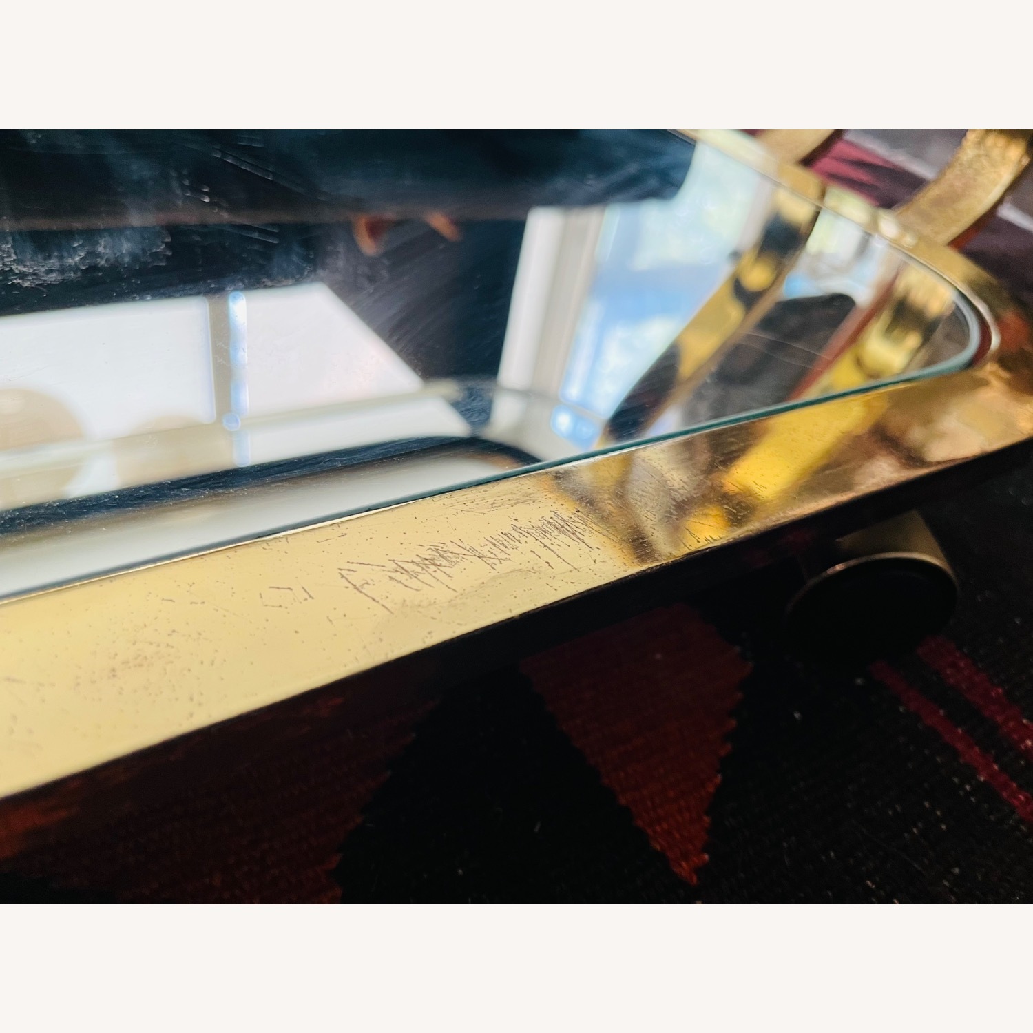 Brass & Glass Coffee Table Hollywood Regency Glam  - image-10