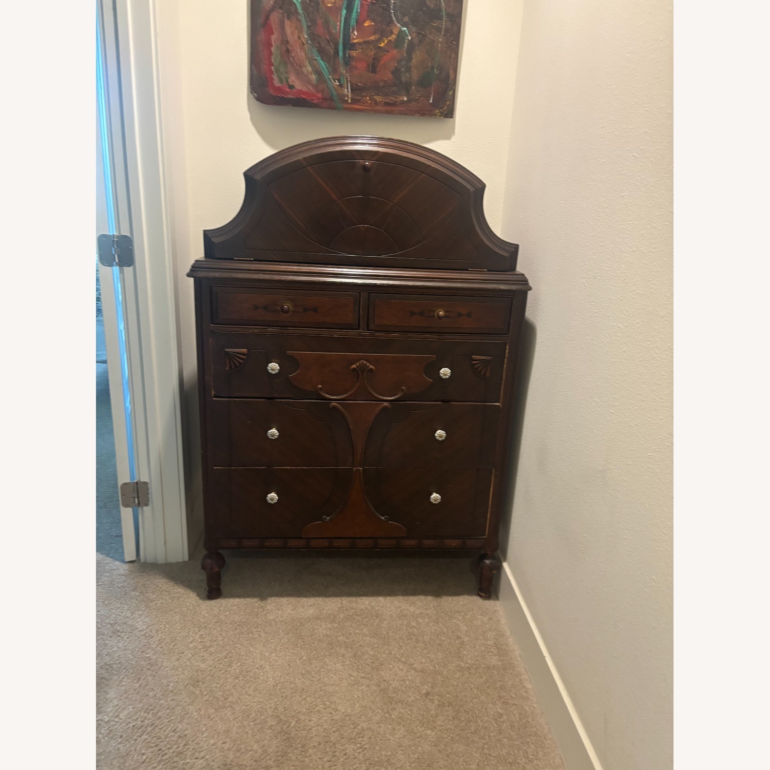 Vintage/Antique Finds Dark Brown Wood Dresser - image-3