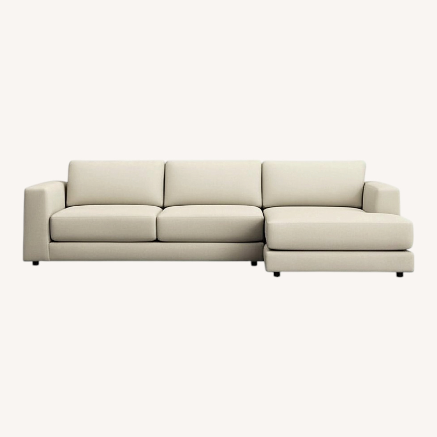 Crate & Barrel Peyton Natural Fabric 2 Piece Sectional - image-0