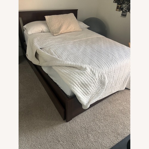 Used Dark Brown Wood Full Bed for sale on AptDeco