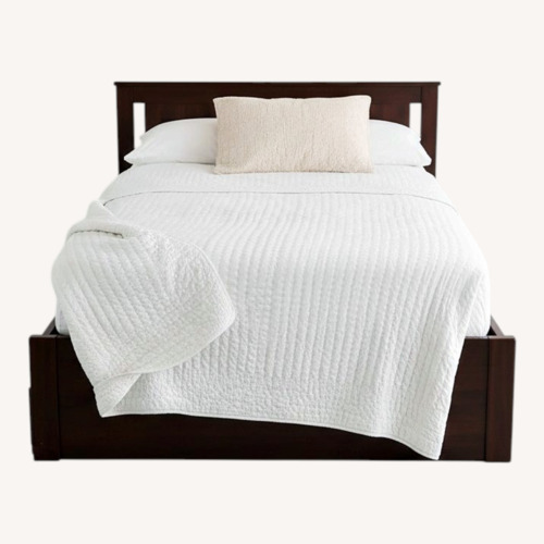 Used Dark Brown Wood Full Bed for sale on AptDeco