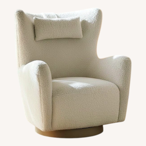 Used Collette Sherpa Swivel Armchair for sale on AptDeco