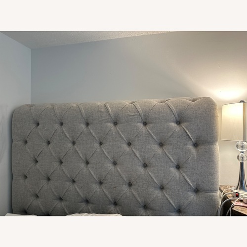 Used Ashley Furniture White King Bed for sale on AptDeco