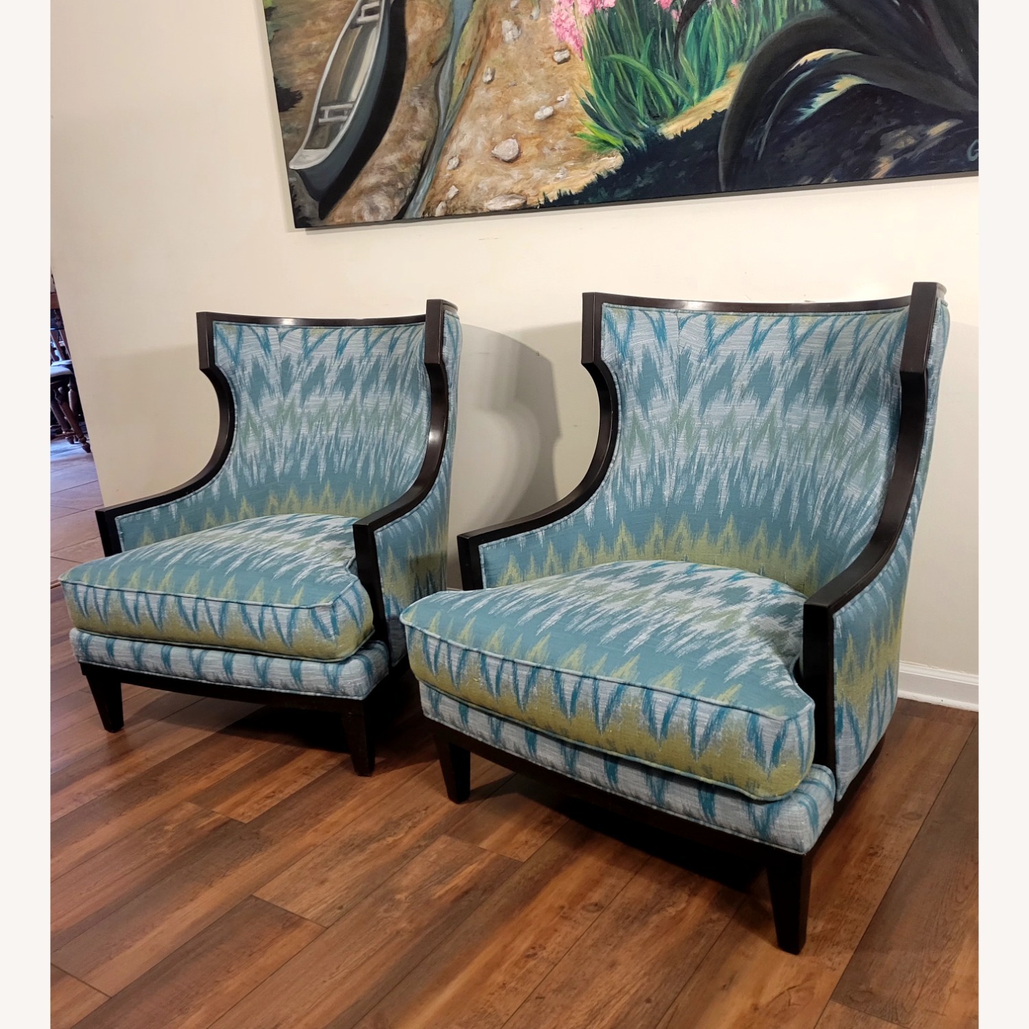Ethan Allen Blue Armchairs - image-2