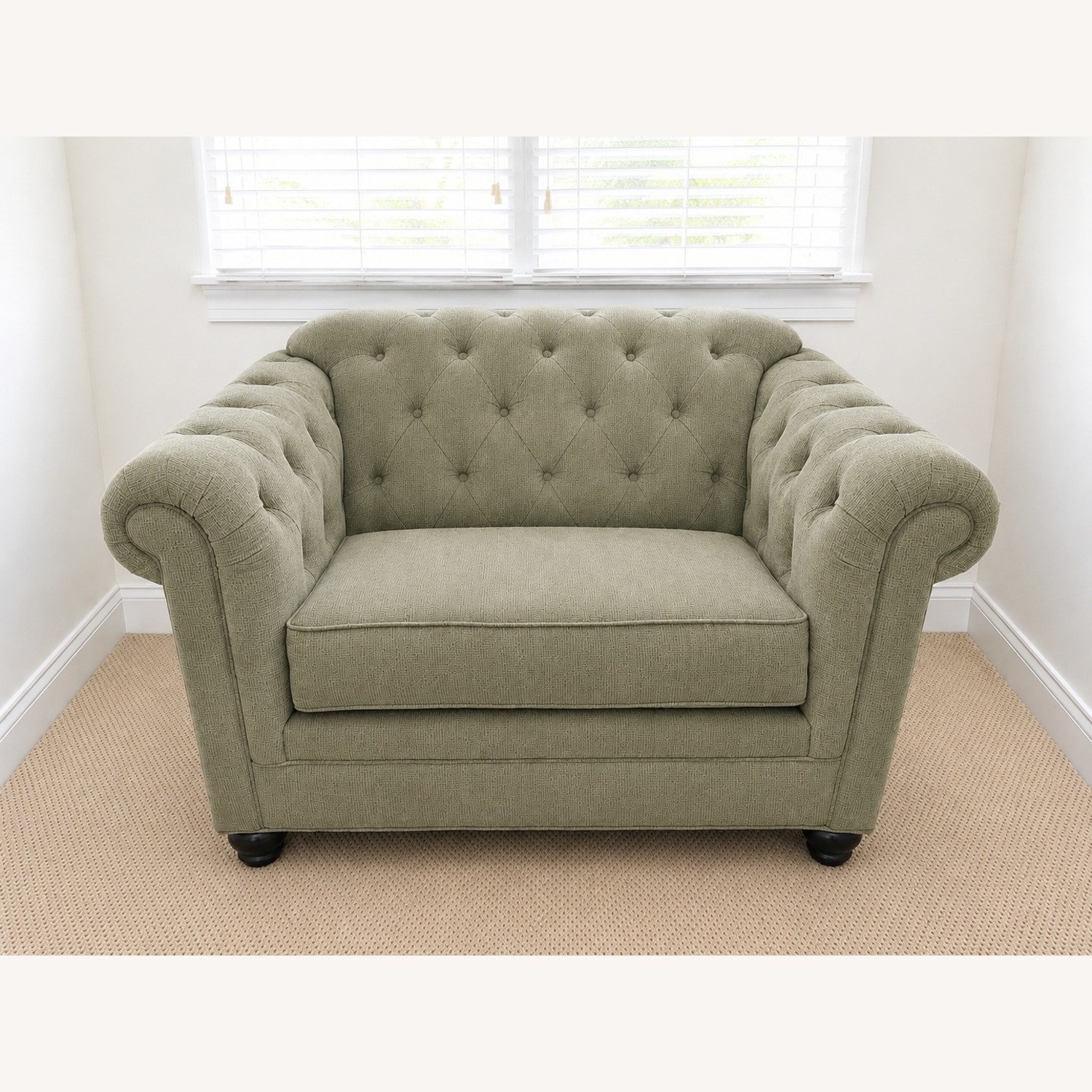 Pottery Barn Chesterfield Roll Arm Chair - image-5