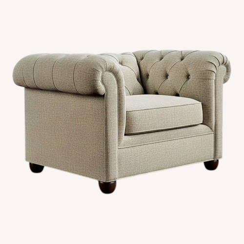 Used Pottery Barn Chesterfield Roll Arm Chair for sale on AptDeco