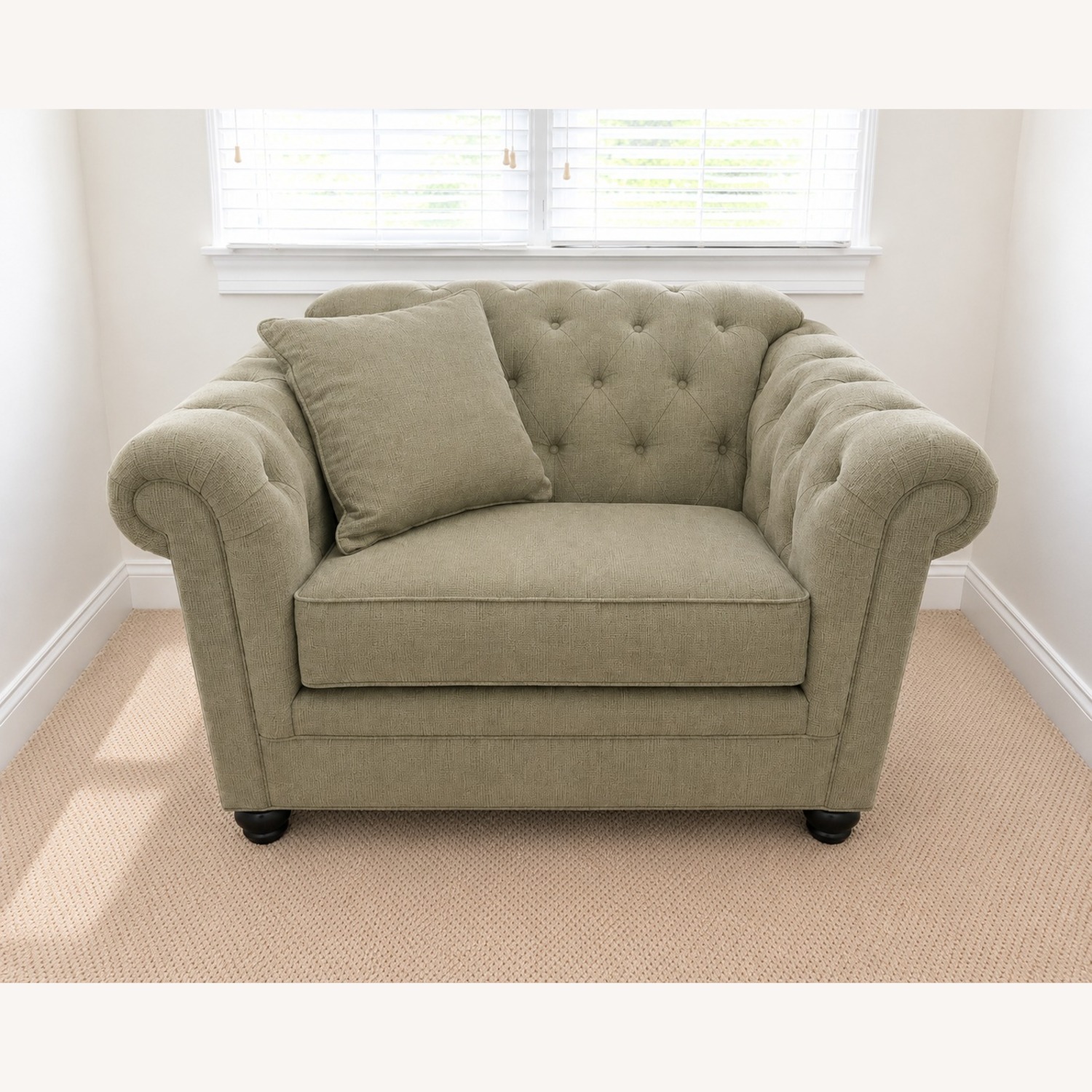 Pottery Barn Chesterfield Roll Arm Chair - image-1
