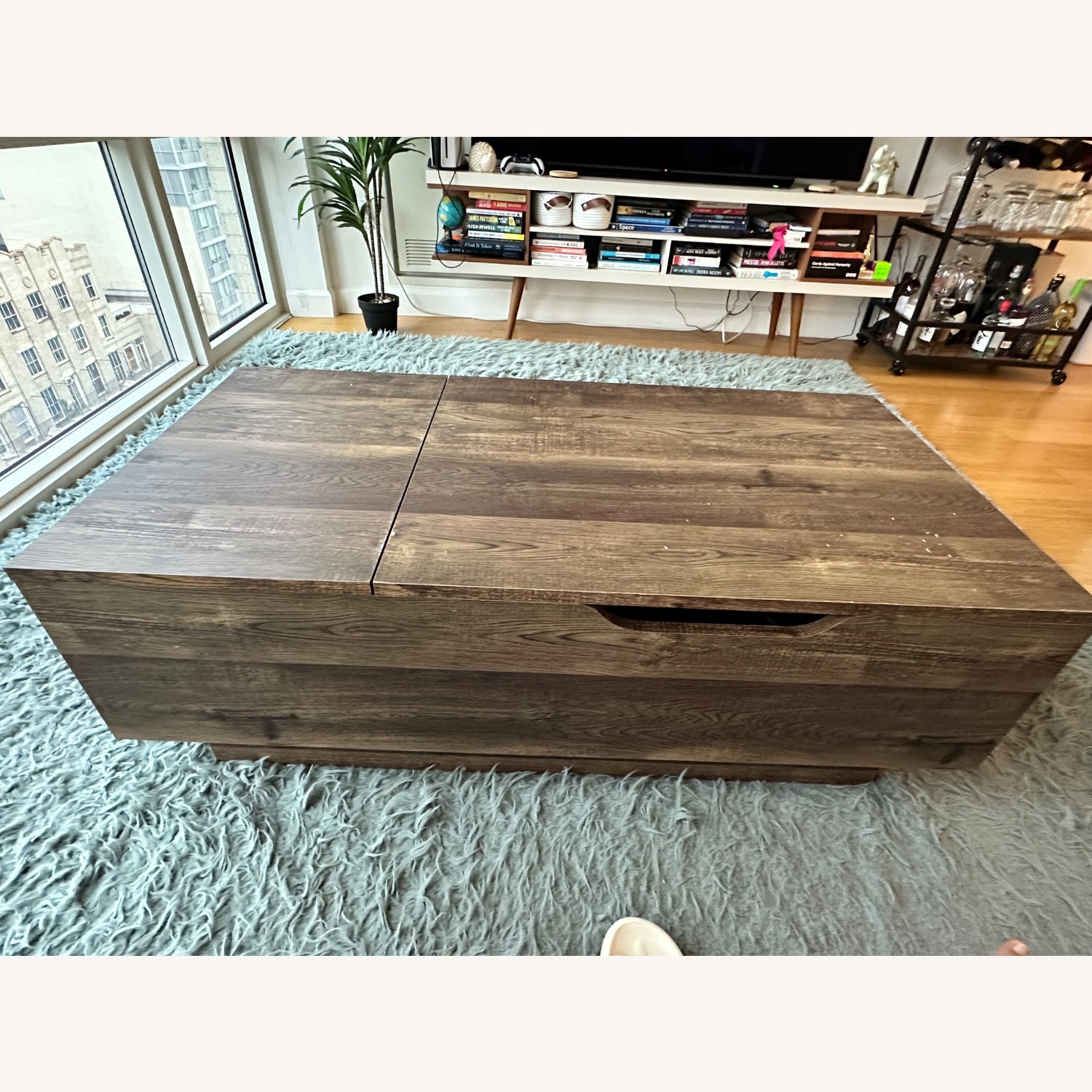 Wayfair Dark Brown Wood Coffee Table - image-1
