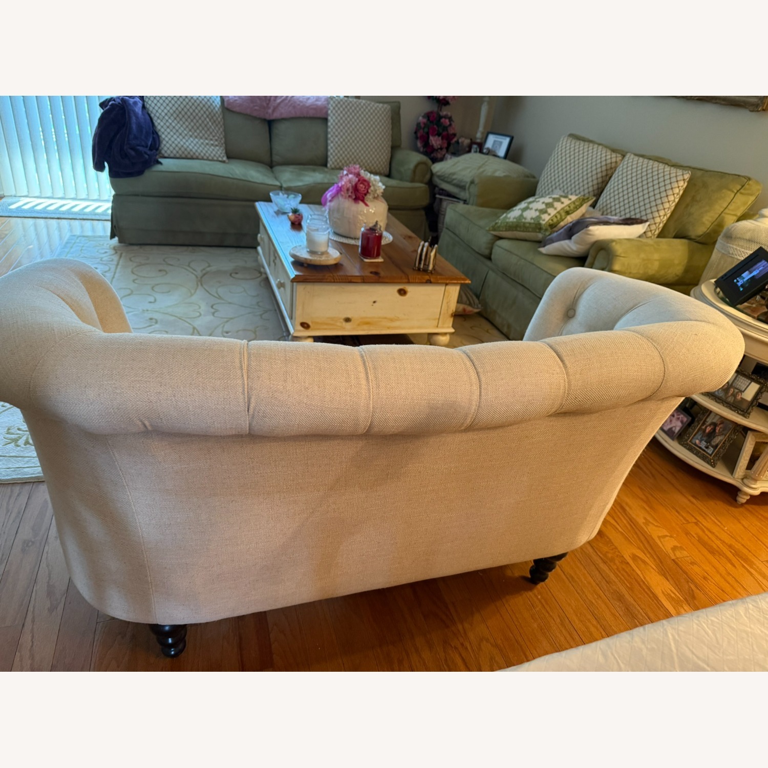 Pier 1 Imports Collette Natural Fabric Loveseat - image-4
