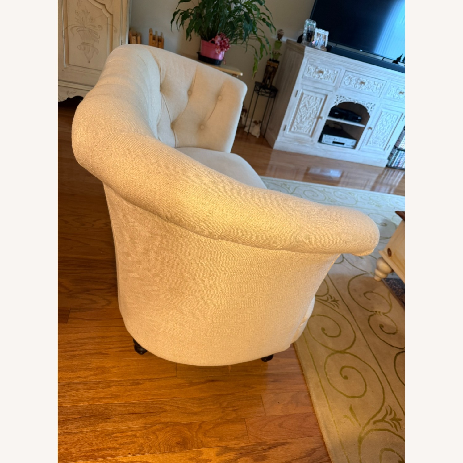Pier 1 Imports Collette Natural Fabric Loveseat - image-3