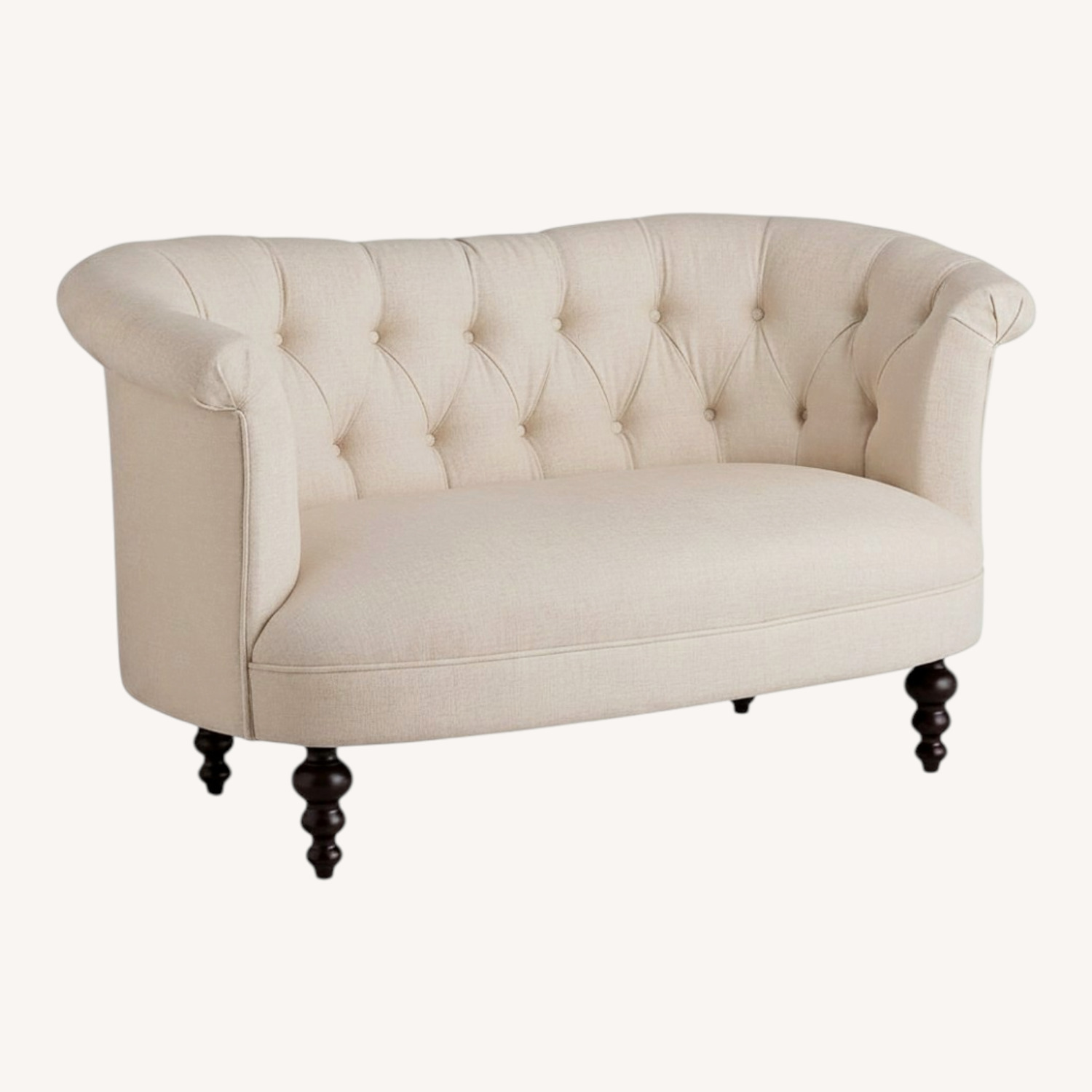 Pier 1 Imports Collette Natural Fabric Loveseat - image-0