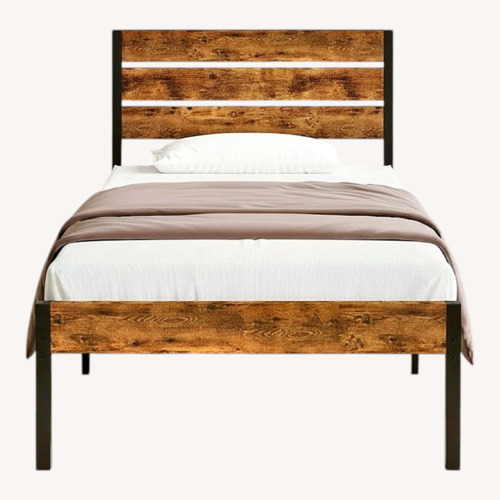 Used Wayfair Dark Brown Metal Twin Bed for sale on AptDeco