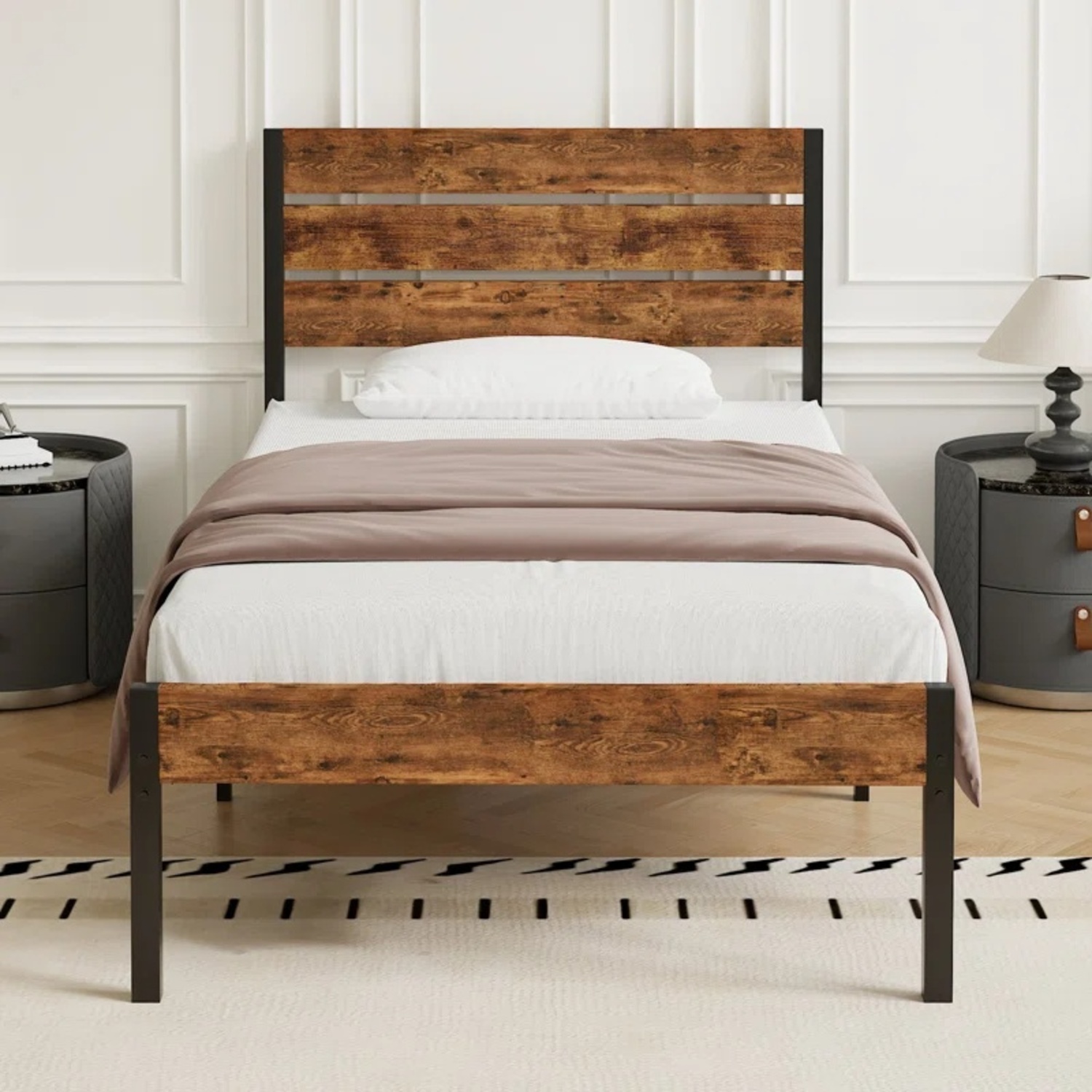 Wayfair Dark Brown Metal Twin Bed - image-4