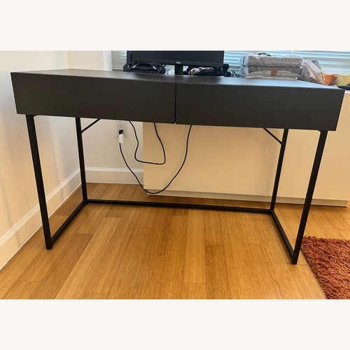 Used Dark Brown Wood Desk for sale on AptDeco