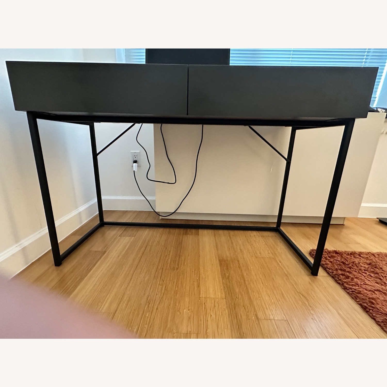 Dark Brown Wood Desk - image-4