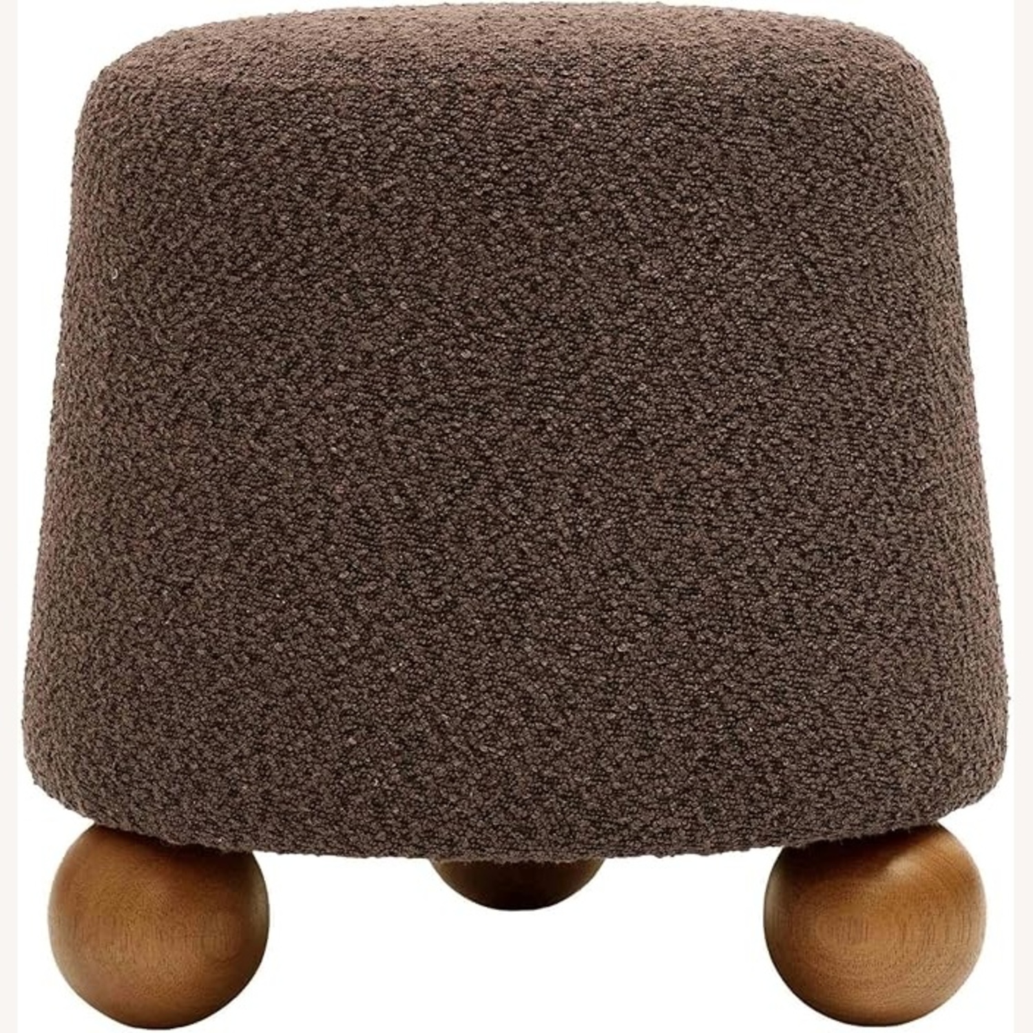 TOV Furniture Jaine Dark Brown Boucle Stool - image-4