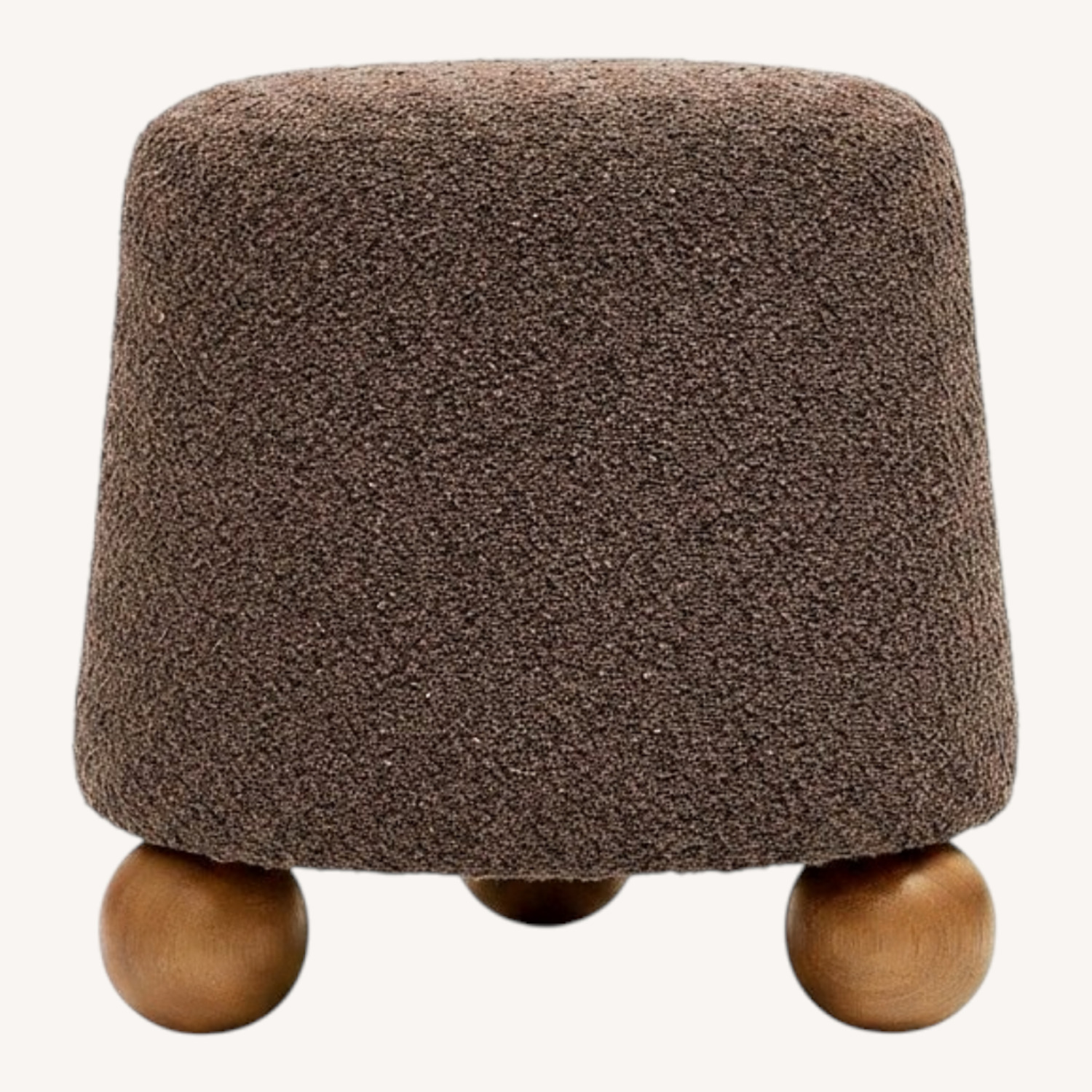 TOV Furniture Jaine Dark Brown Boucle Stool - image-0