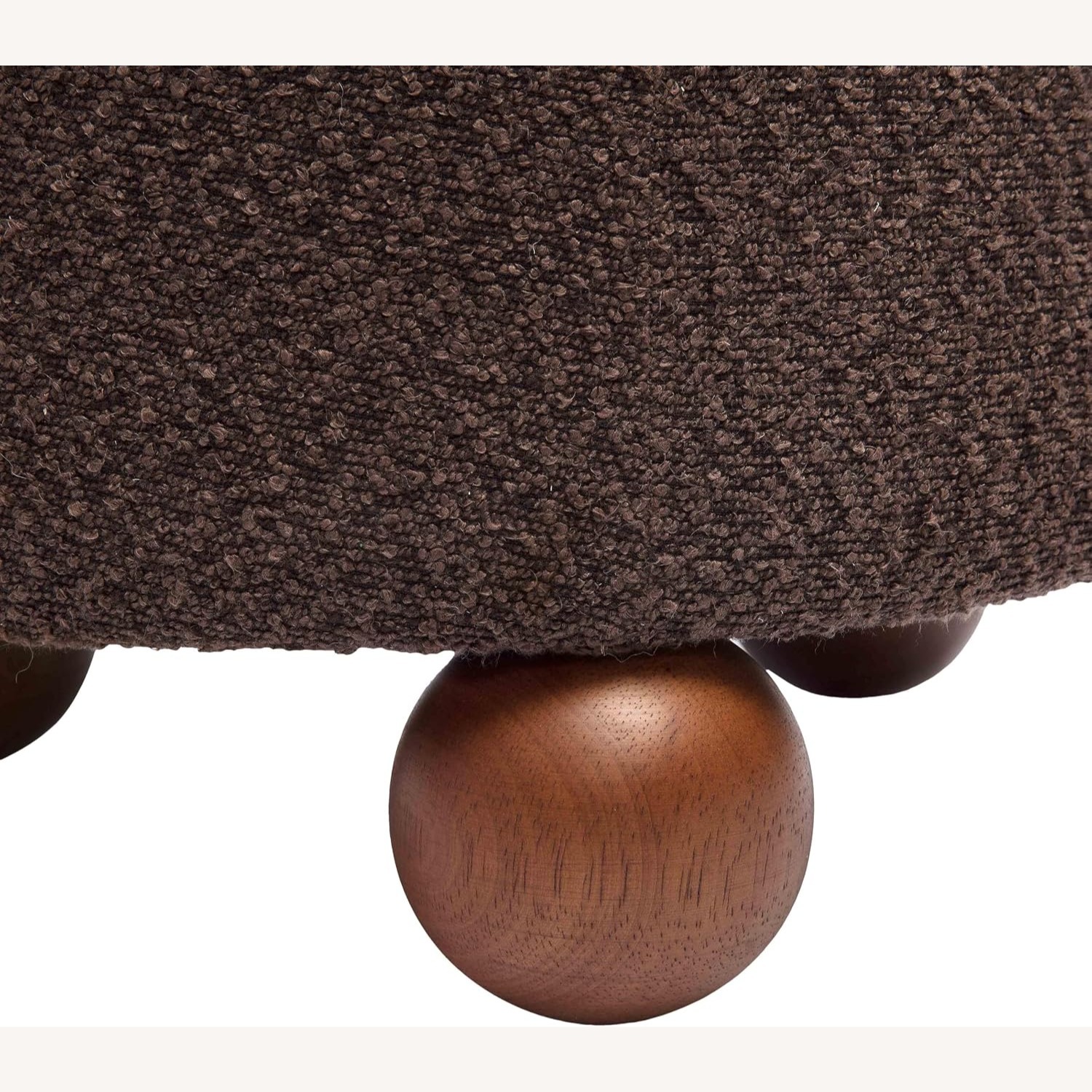TOV Furniture Jaine Dark Brown Boucle Stool - image-3