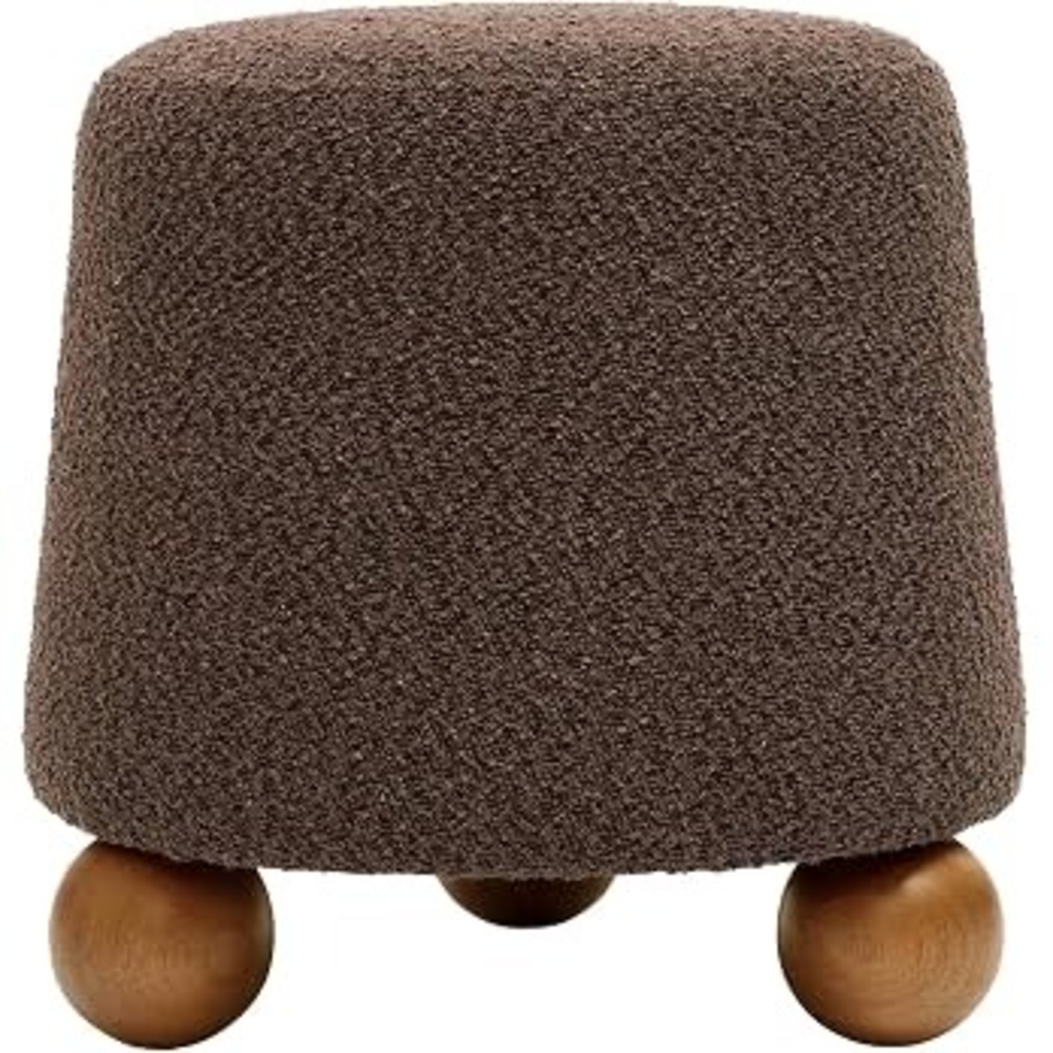 TOV Furniture Jaine Dark Brown Boucle Stool - image-1