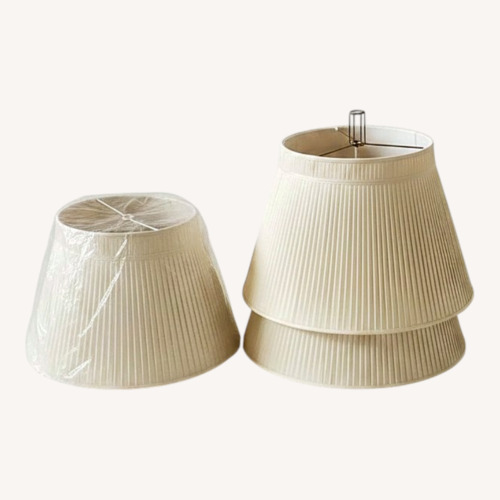 Used Vaughan Designs Custom Natural Silk Lampshades for sale on AptDeco