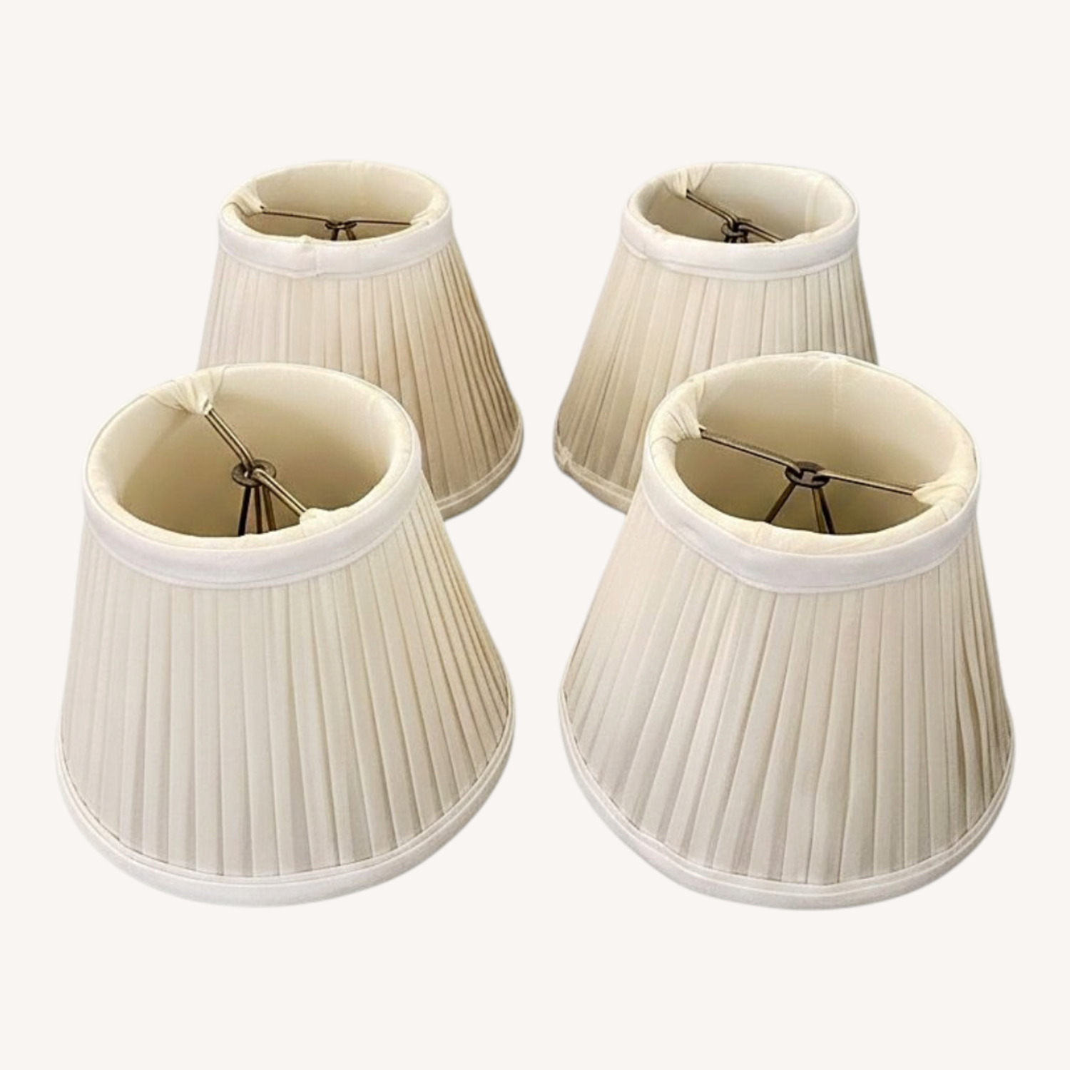 Set of 4 Vaughan Designs Natural Silk Lampshades - image-0