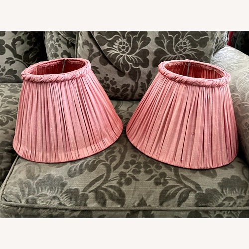 Used Set of 2 Vaughan Designs Pink Silk Lampshades for sale on AptDeco