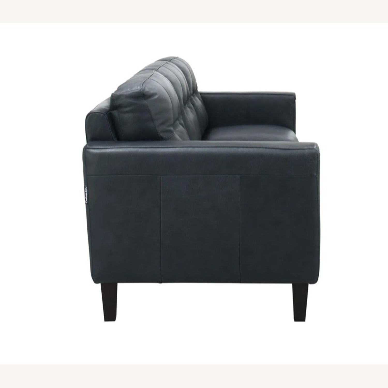 Raymour Leather Salerno Sofa + 2 Poly & Bark Ottomans - image-4