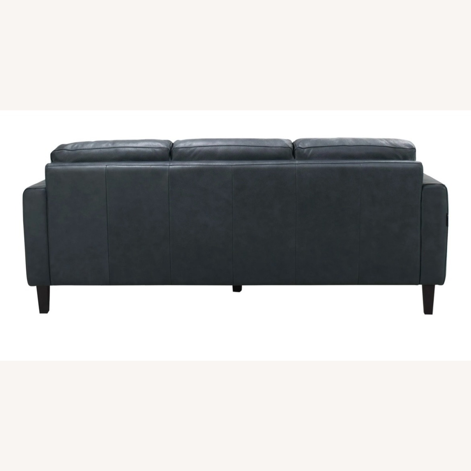 Raymour Leather Salerno Sofa + 2 Poly & Bark Ottomans - image-5