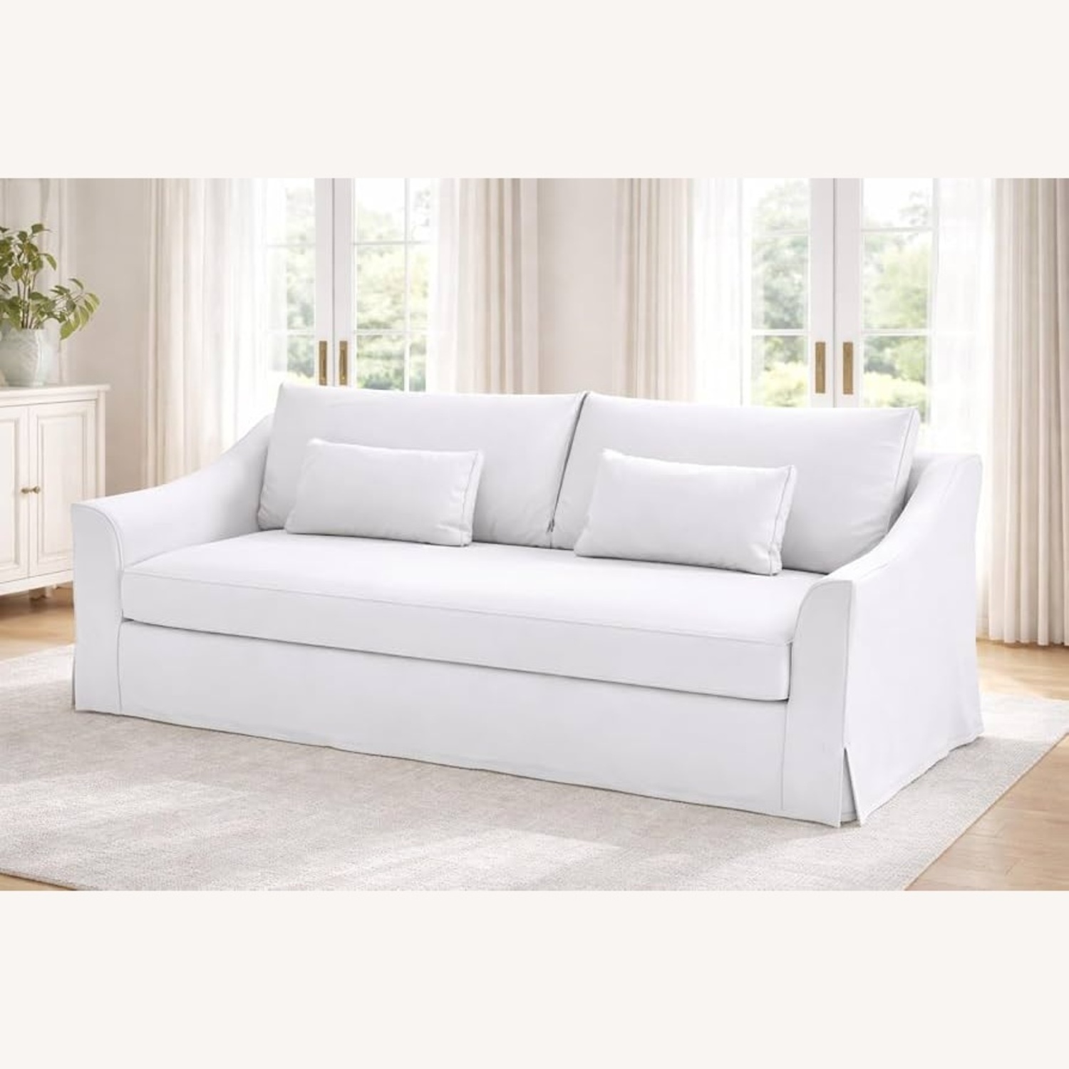IKEA Färlöv White Fabric 3+ Seater Sofa - image-8