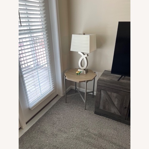 Used Ashley Furniture Gold Metal Table Lamp for sale on AptDeco