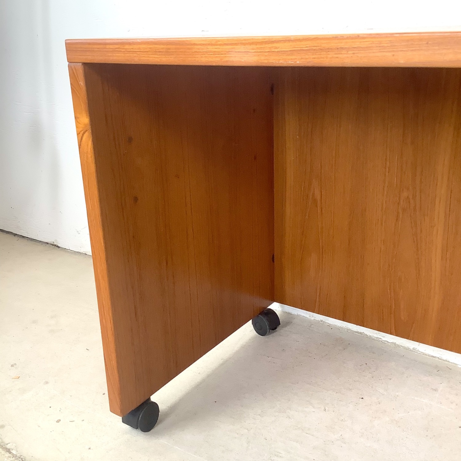 Vintage Danish Modern Teak Pedestal Desk - image-6
