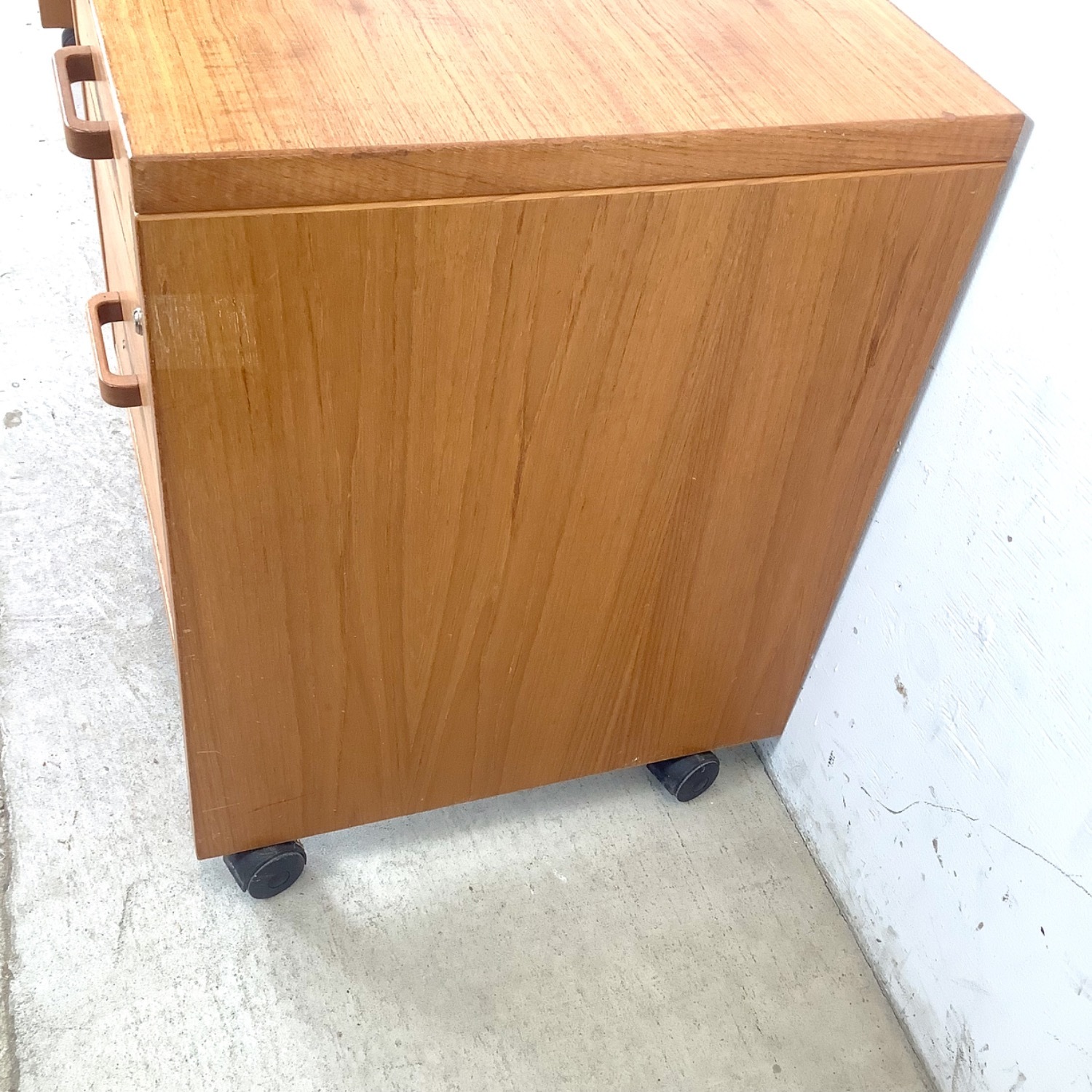 Vintage Danish Modern Teak Pedestal Desk - image-12