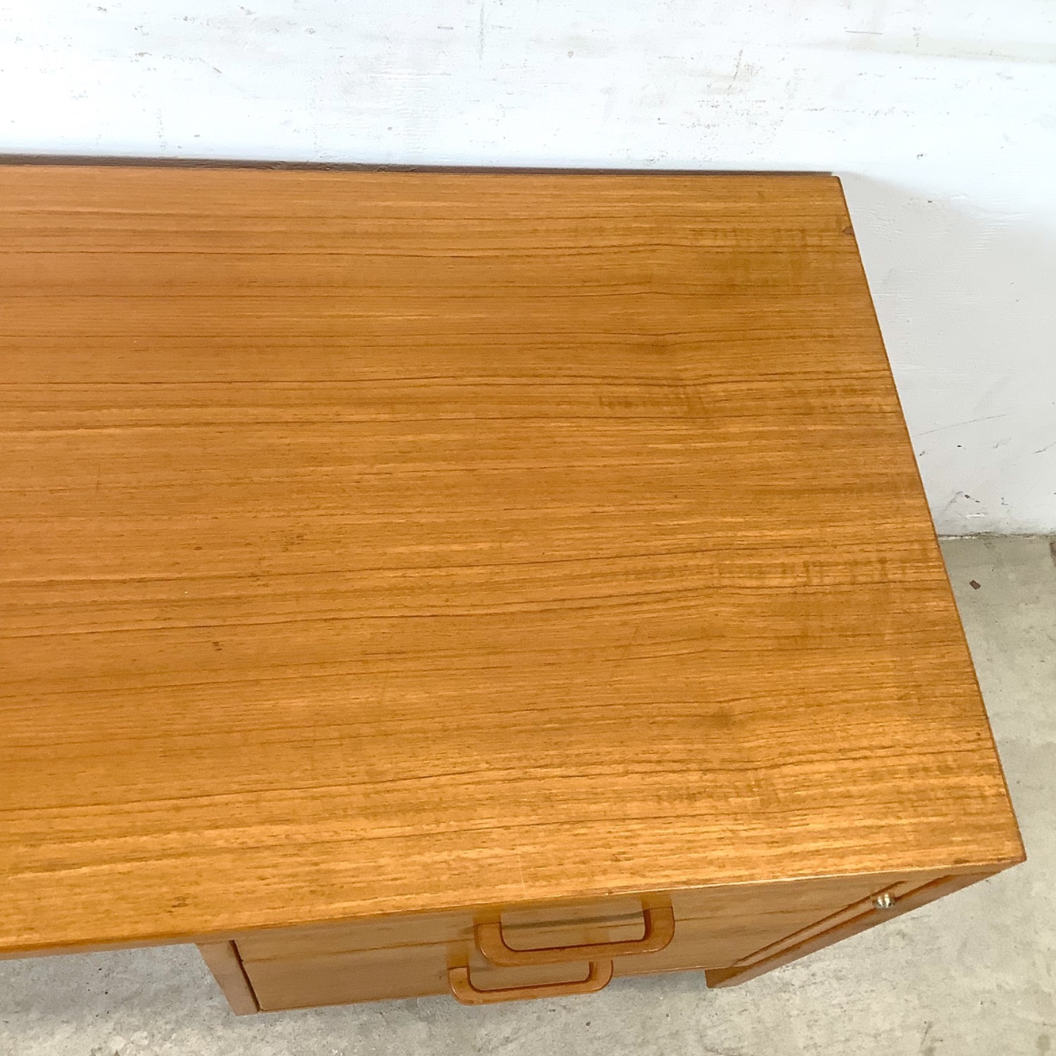 Vintage Danish Modern Teak Pedestal Desk - image-5