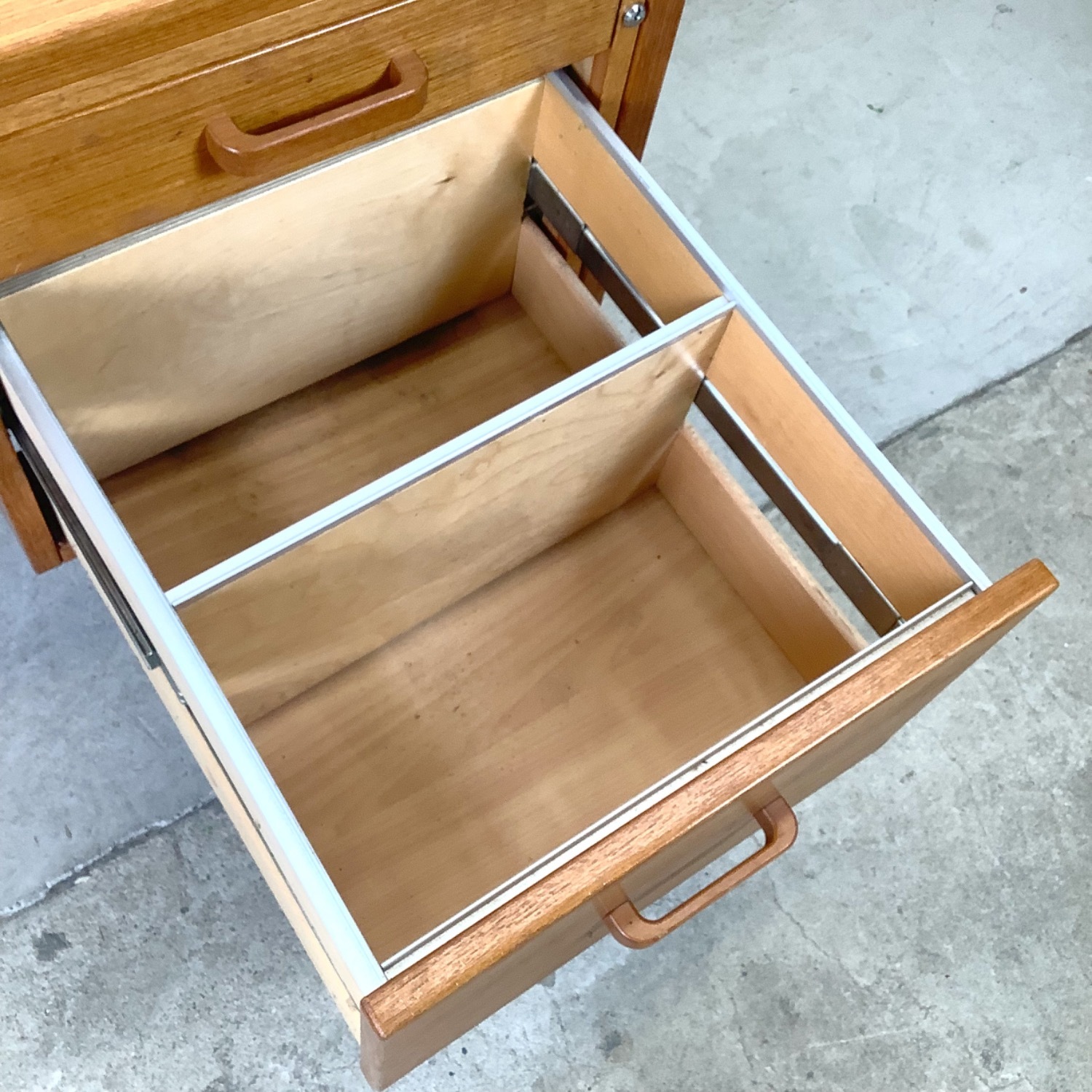 Vintage Danish Modern Teak Pedestal Desk - image-10