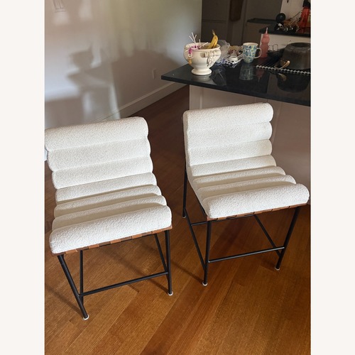 Used White Fabric Dining Chairs for sale on AptDeco