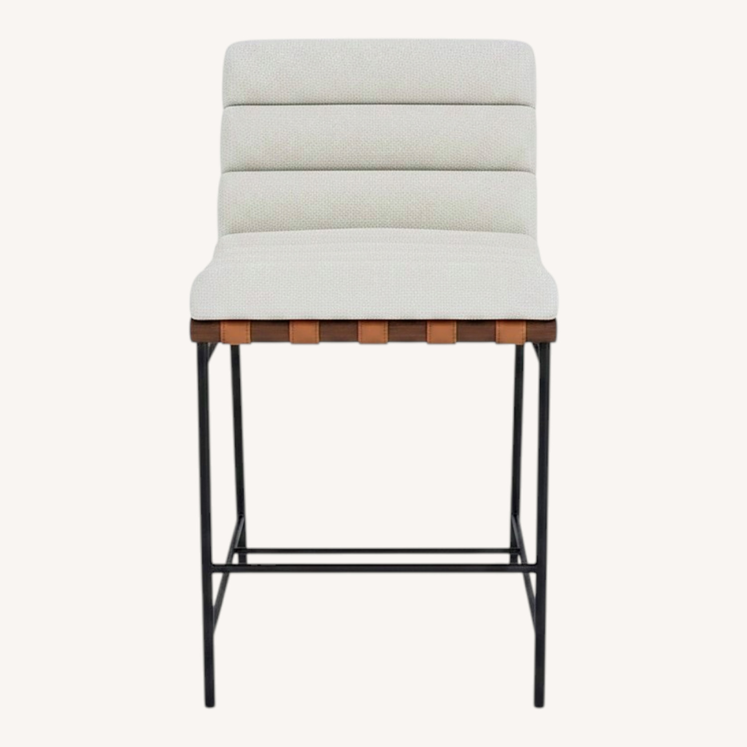 White Fabric Dining Chairs - image-0