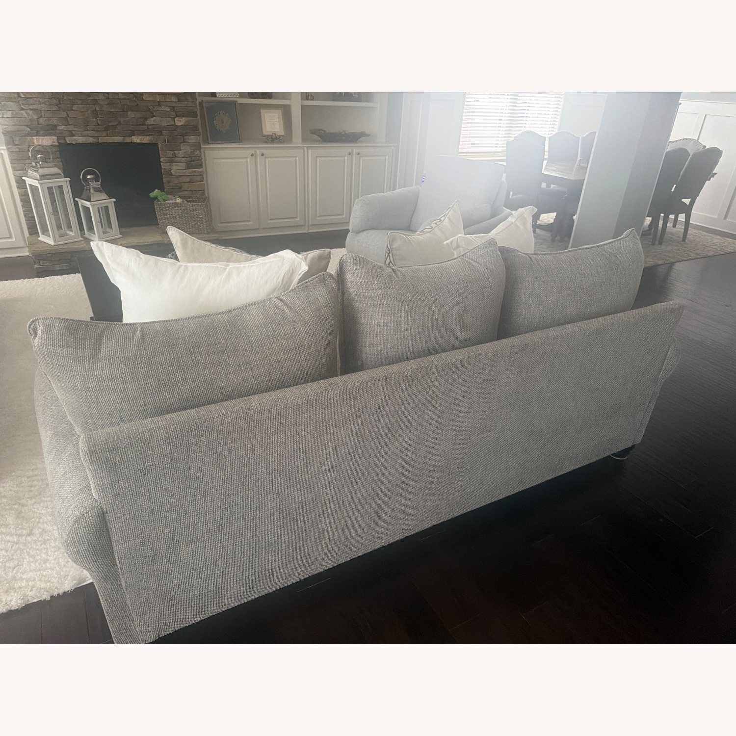 Ashley Furniture Light Gray Fabric 3+ Seater Sofa - image-3