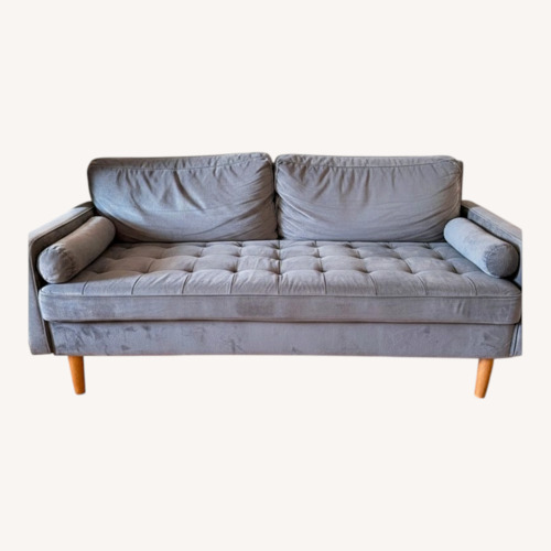 Used Dark Gray Velvet 2 Seater Sofa for sale on AptDeco