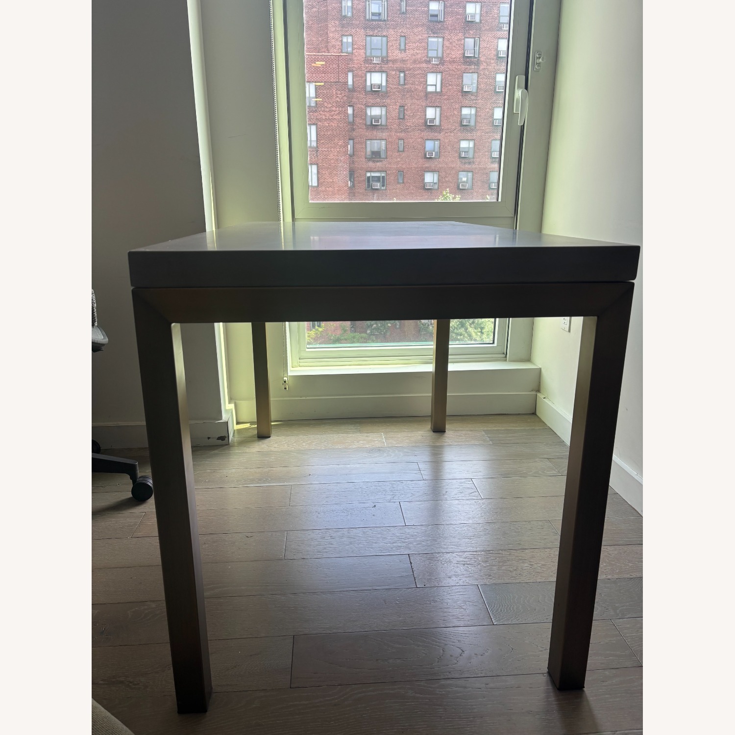 Crate & Barrel Gold Concrete Dining Table - image-3