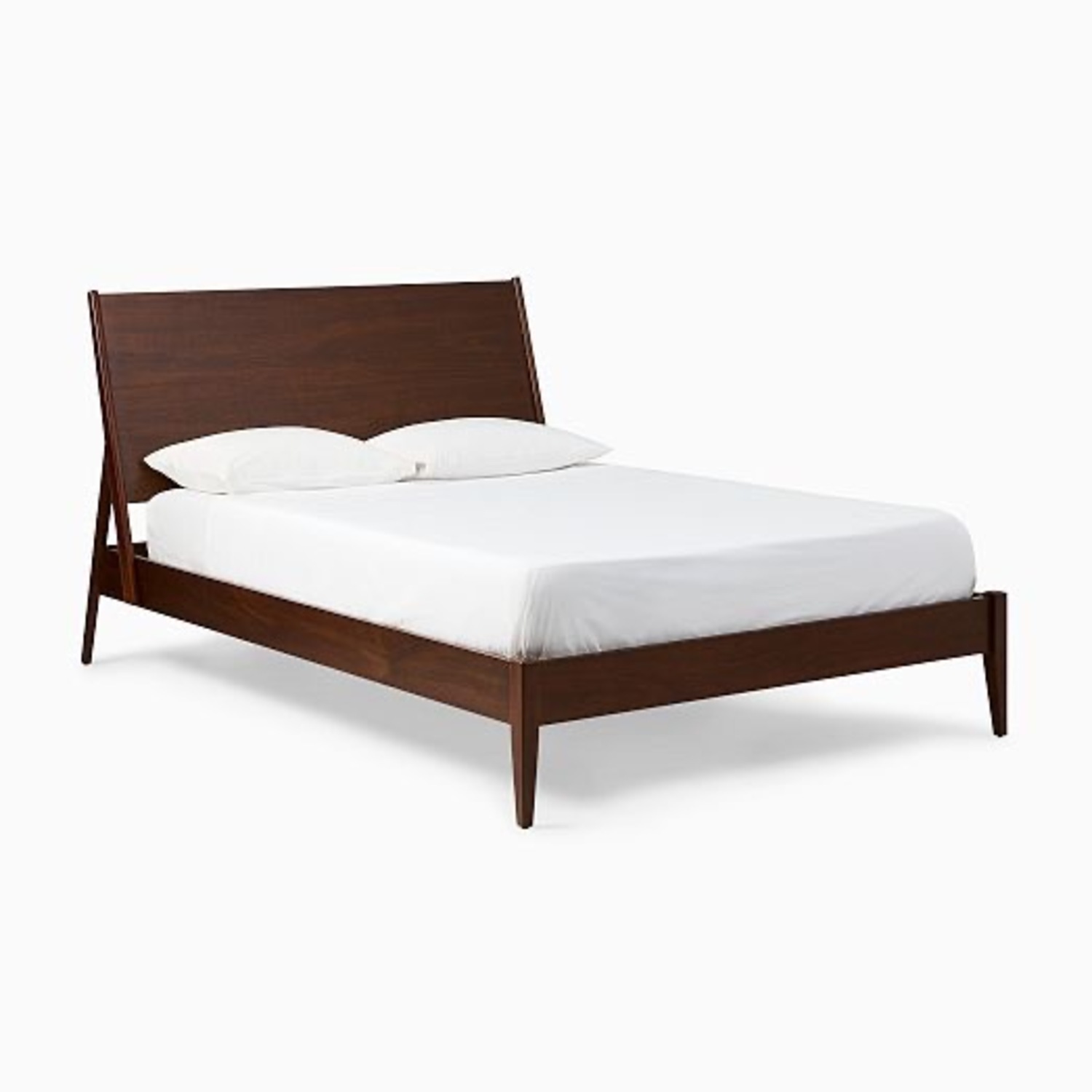 West Elm Wright Bed - Dark Walnut - image-1