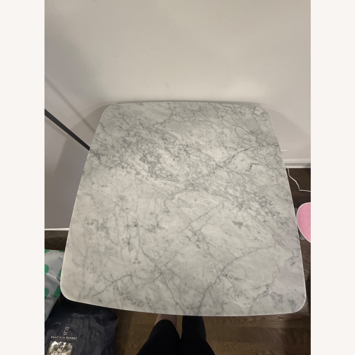 Article Vena Cafe Table - Walnut and Marble - image-3