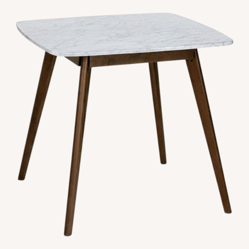 Used Article Vena Cafe Table - Walnut and Marble for sale on AptDeco