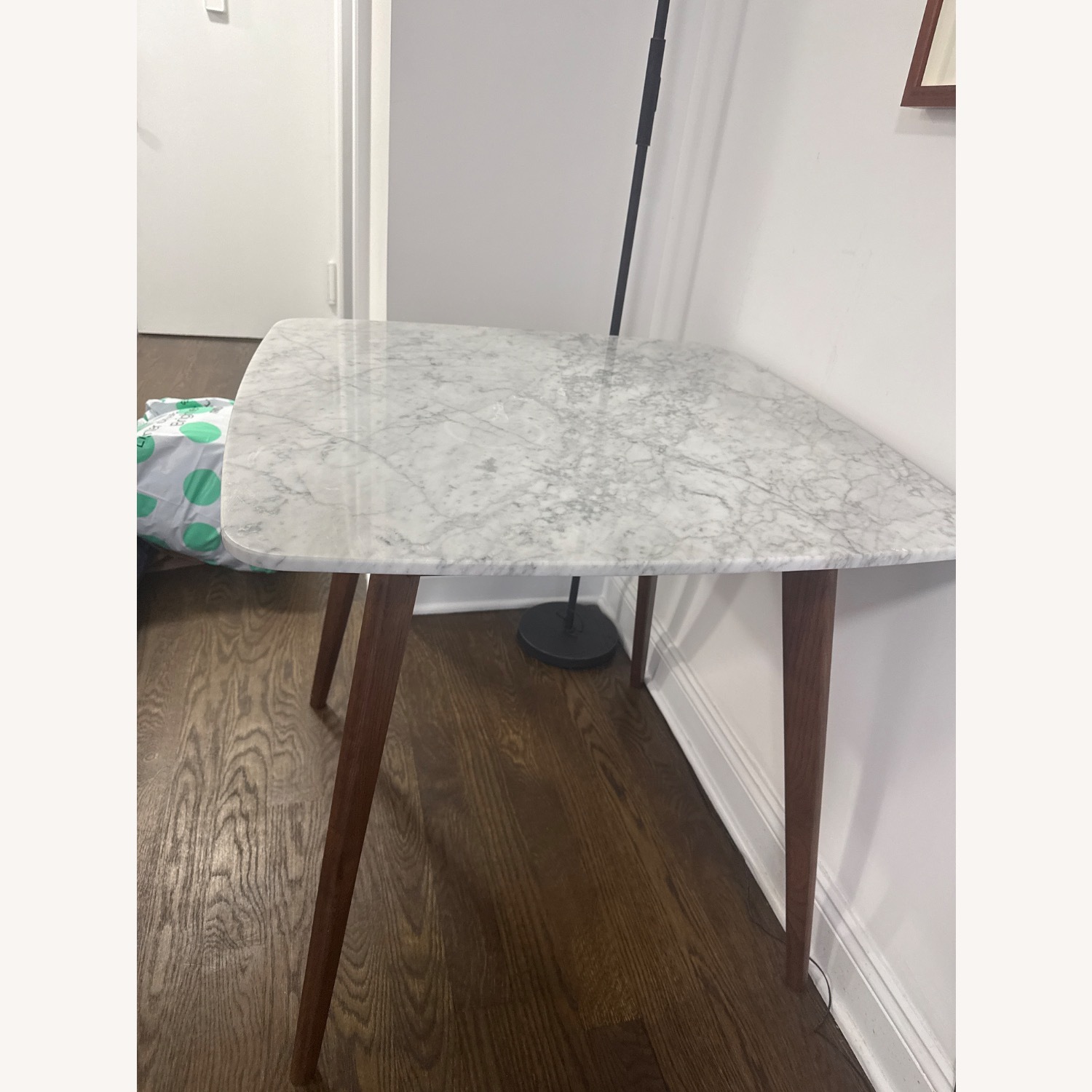 Article Vena Cafe Table - Walnut and Marble - image-2