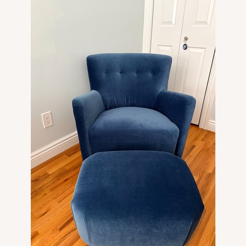 Used Maiden Home Perry Armchair and Ottoman for sale on AptDeco