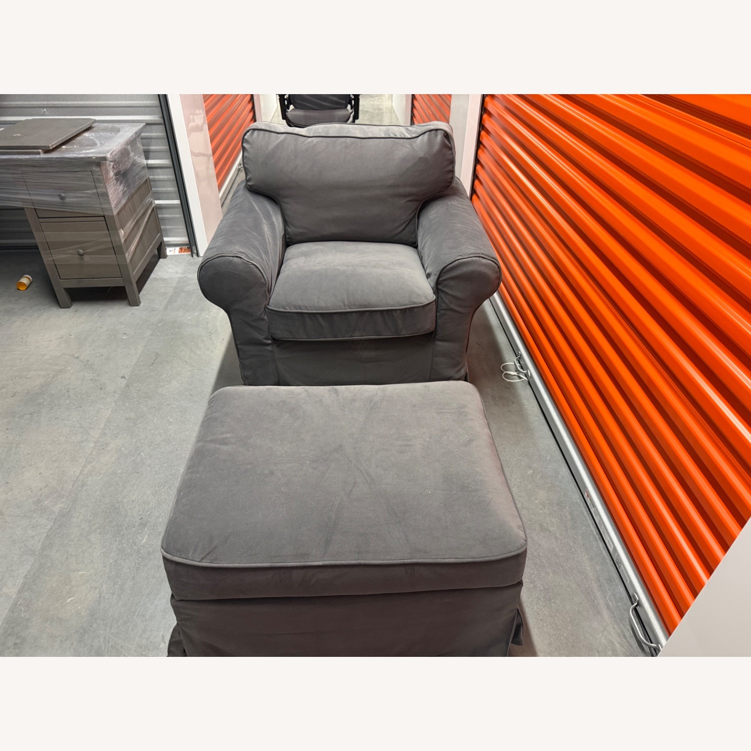 IKEA Uppland Armchair and Ottoman - image-1