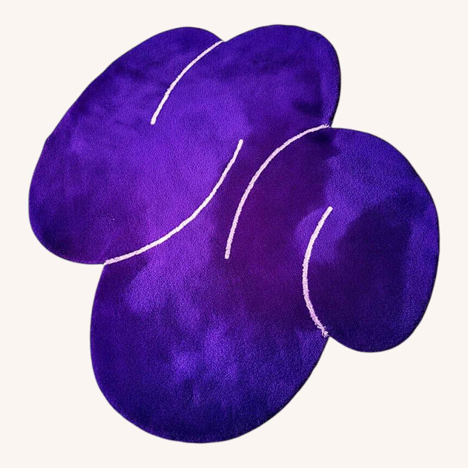Okej Studio Purple Squiggle Wool Area Rug 5' x 6' - image-0