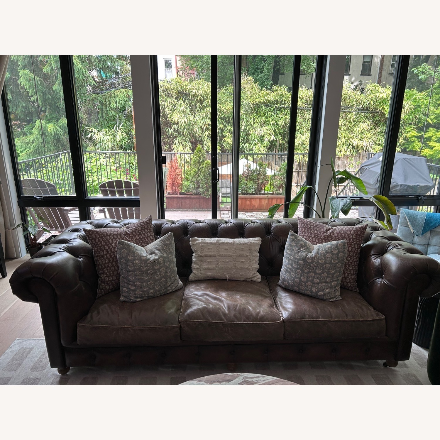 Joybird Liam Dark Brown Leather 3+ Seater Sofa - image-1