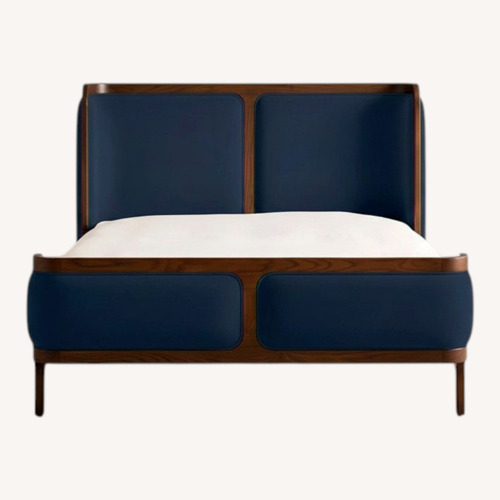 Used Navy Belsa Queen Bed by Soho Home for sale on AptDeco
