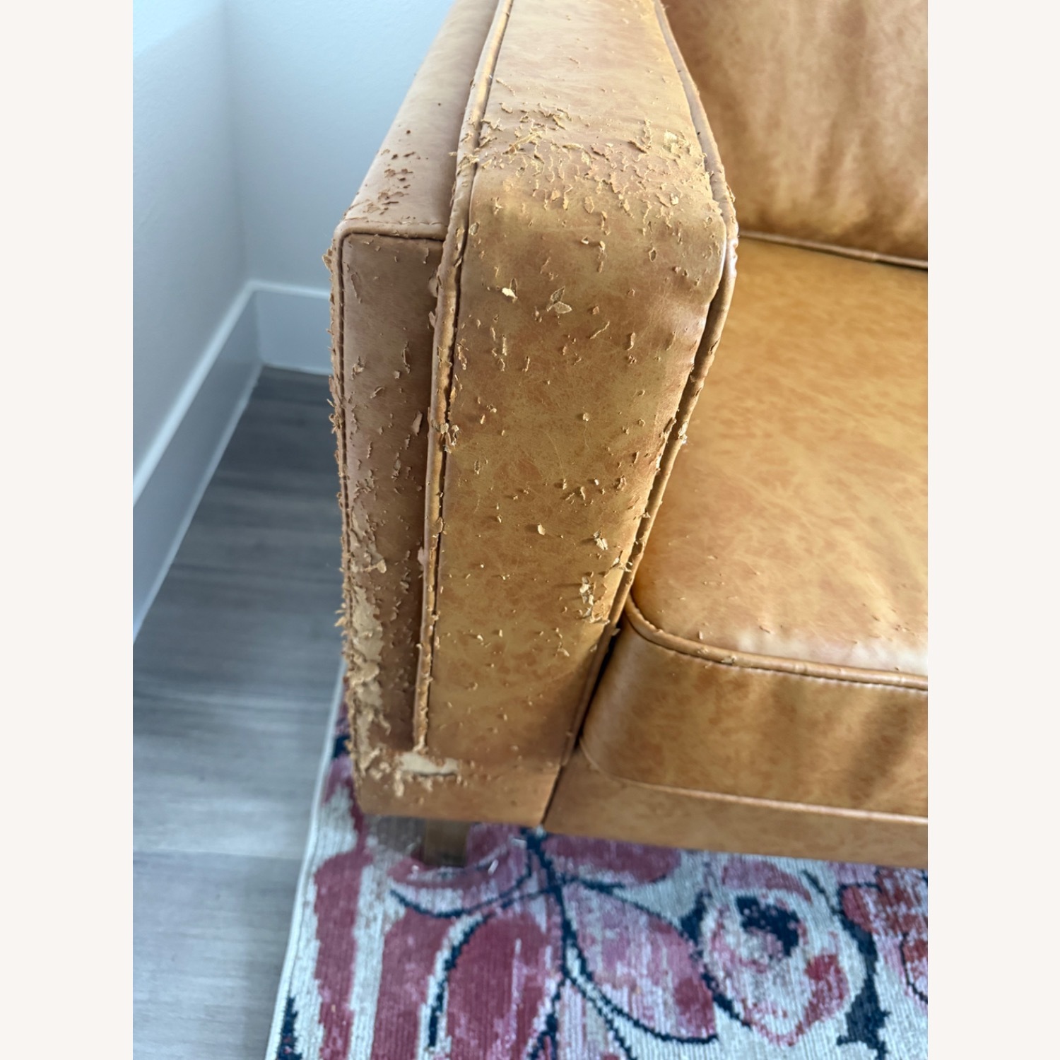 Albany Park Albany Gold Leather 3+ Seater Sofa - image-6